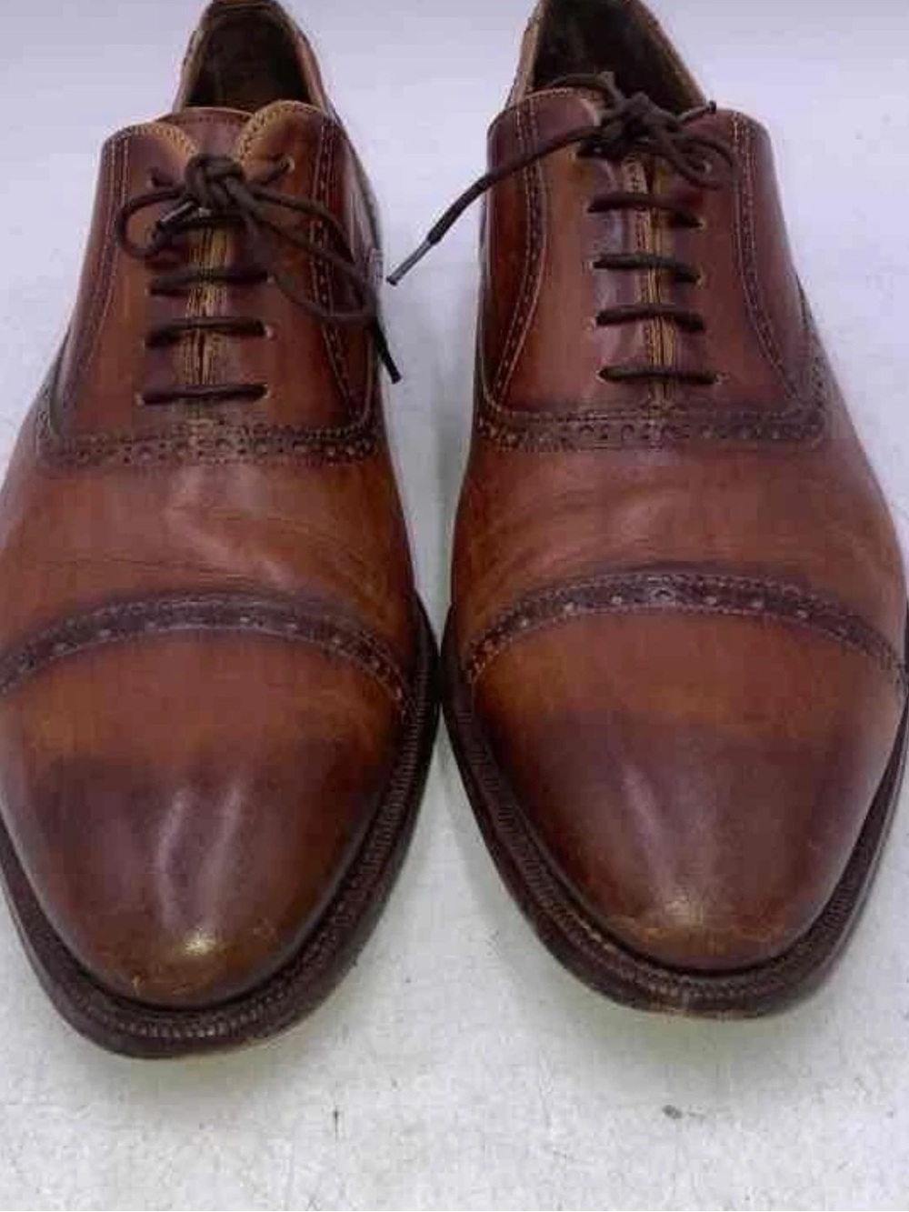 Magnanni Brown Leather Cap-Toe Oxfords